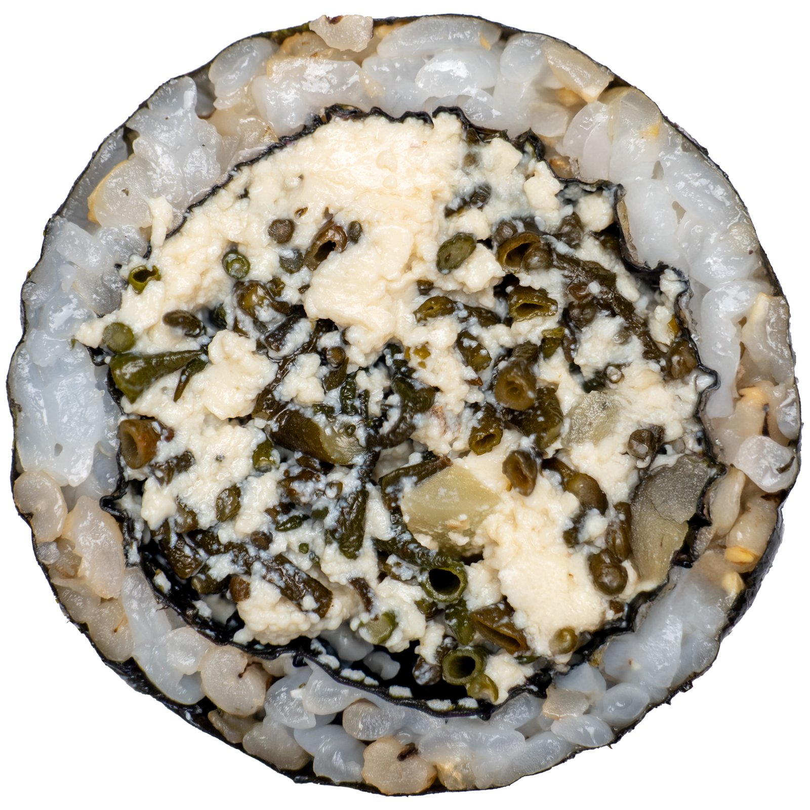 비건김밥 폭신톳두부 — 단면
