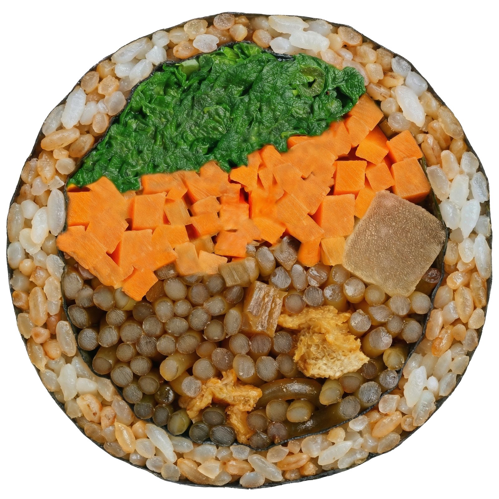 비건김밥 일품잡채 — 단면