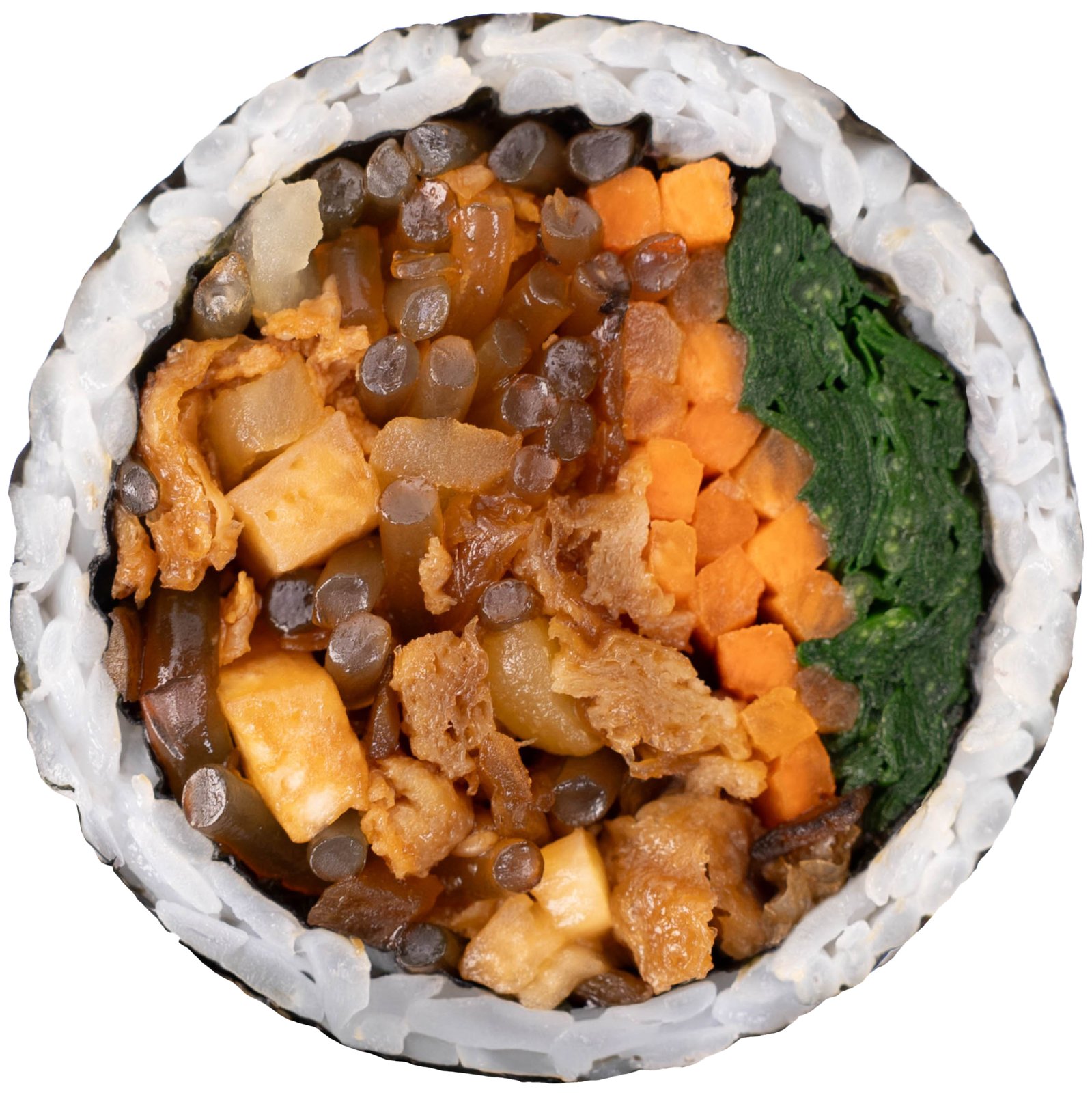 버섯잡채 비건김밥 — 단면