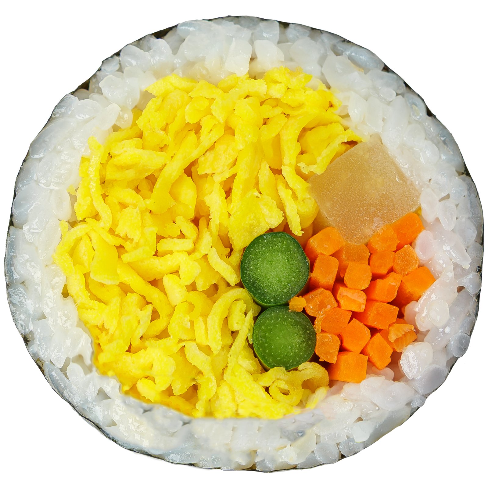 시그니처 계란 김밥 — 단면
