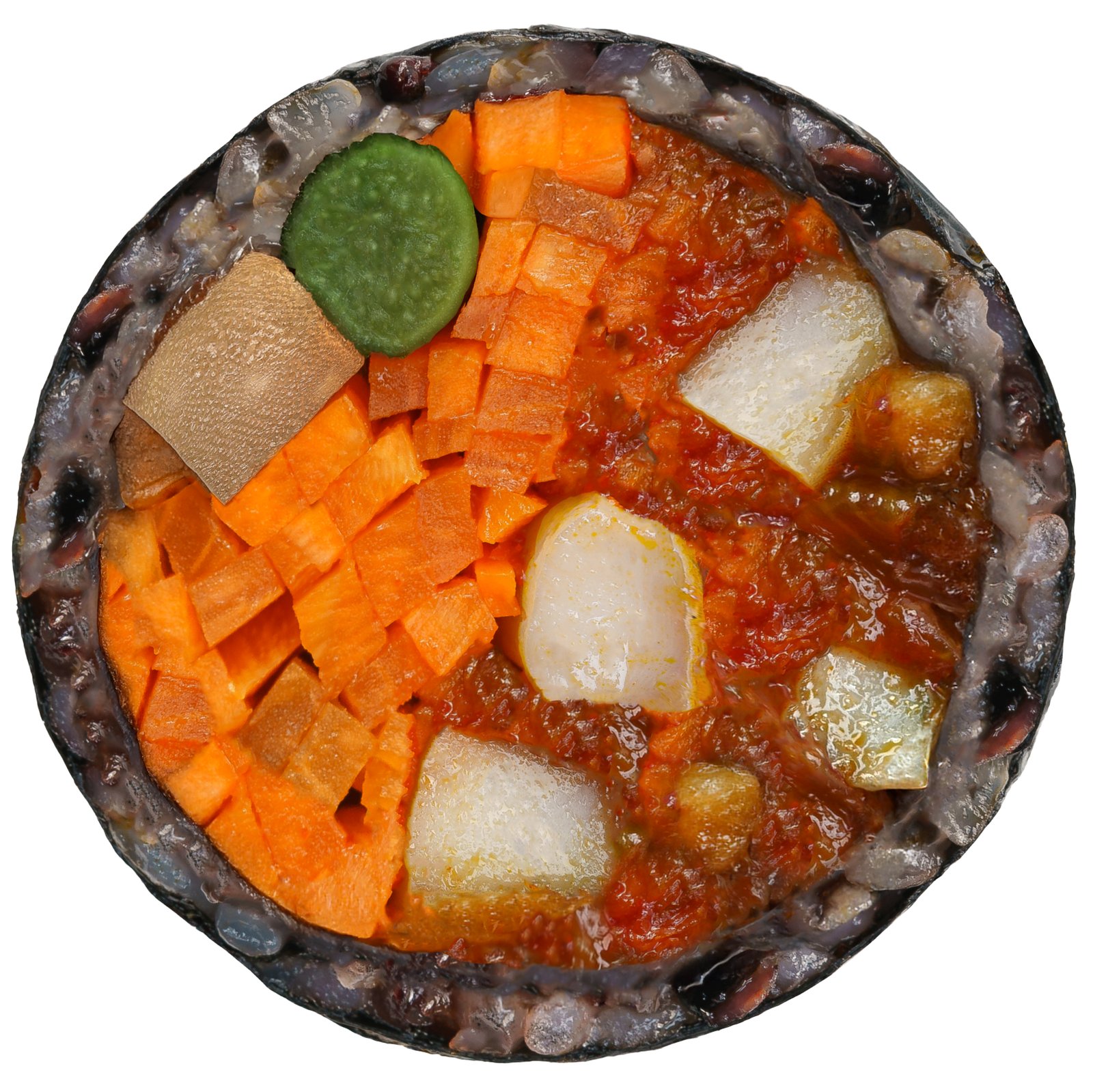 불오징어 김밥 — 단면
