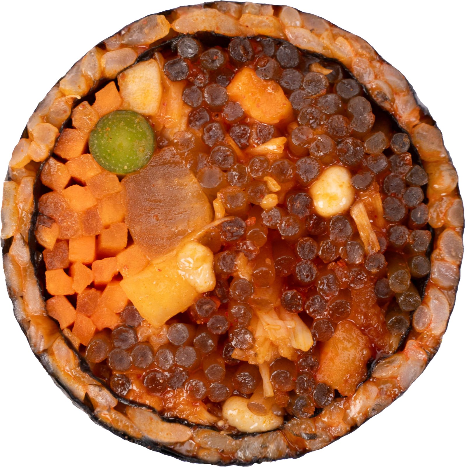 불볶음잡채 비건김밥 — 단면